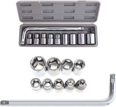 REIOENT 10 Pcs 1/2 Socket Handle Set Tool Box Socket Set(Pack of 10)