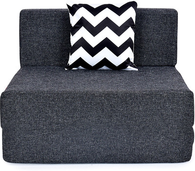 Solis Primus-comfort for all 1 Seater Single Foam Fold Out Sofa Cum Bed(Finish Color - JUTE GREY Delivery Condition - Pre-assembled)