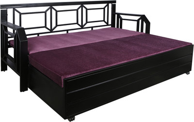 Aplus APICS103 3 Seater Single Metal Fold Out Sofa Cum Bed(Finish Color - Purple 3 Delivery Condition - DIY(Do-It-Yourself))