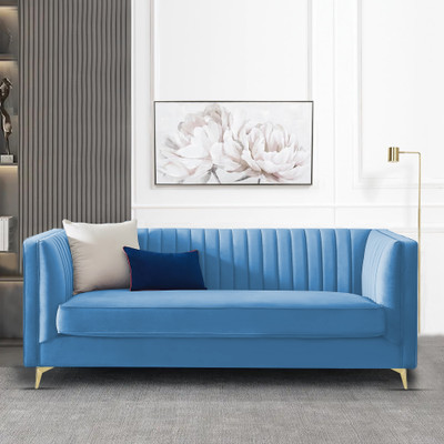 Casaliving Bion Fabric 3 Seater  Sofa(Finish Color - Turquise, Pre-assembled)