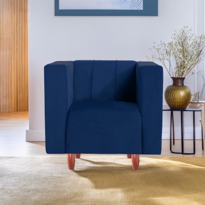 Seventh Heaven Sydney 1 Seater Sofa, Extra Spacious, Polyster Holland Fabric: 1 Year Warranty Fabric 1 Seater  Sofa(Finish Color - Blue, DIY(Do-It-Yourself))