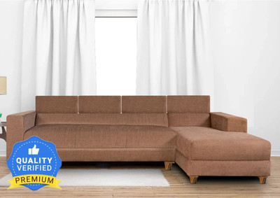 Seventh Heaven Berlin 6 Seater Sofa, Extra Spacious, Chenille Molfino Fabric: 1 Year Warranty Fabric 6 Seater  Sofa(Finish Color - Beige, DIY(Do-It-Yourself))