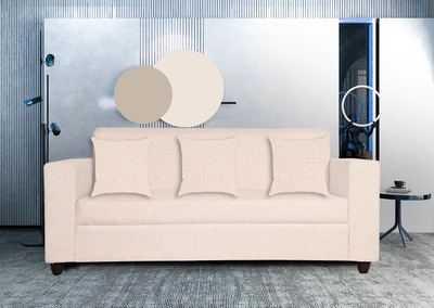 LIVEWELL Premium Quality Jute Fabric 3 Seater  Sofa(Finish Color - Light Grey, DIY(Do-It-Yourself))