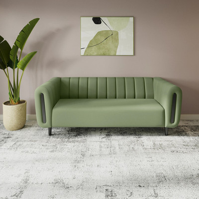 Godrej Interio Paramount Fabric 3 Seater  Sofa(Finish Color - Green, Knock Down)