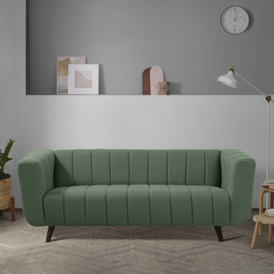 Sleepyhead Kiki Fabric 3 Seater  Sofa(Finish Color - Sapling Green, DIY(Do-It-Yourself))