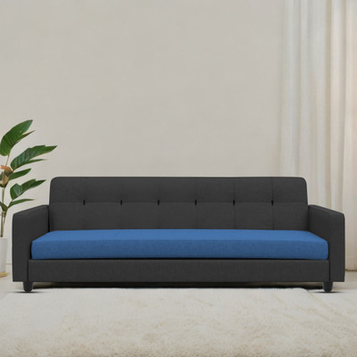 Casaliving Becky Fabric 3 Seater  Sofa(Finish Color - Black Blue, Pre-assembled)