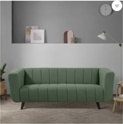 SS CRAFTMAKERS 3 Seater Sofa Fabric 3 Seater  Sofa(Finish Color - Sapling Green, Knock Down)