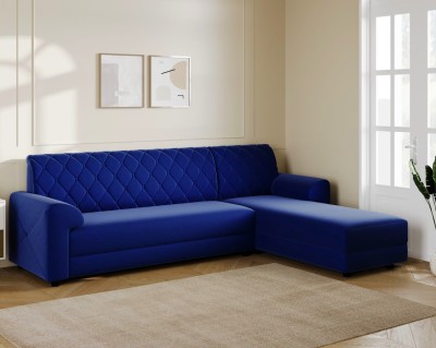 RM HOME Murphy RHS Fabric 6 Seater  Sofa(Finish Color - Blue, DIY(Do-It-Yourself))