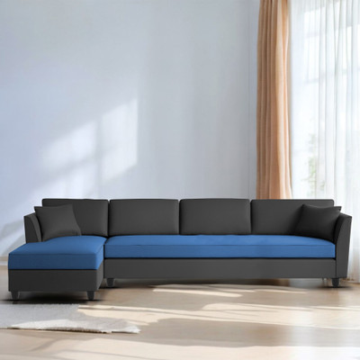 Casaliving Marvin Fabric 6 Seater  Sofa(Finish Color - Black Blue, Pre-assembled)