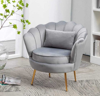 India wood mart Modern Double Seater Sofa with Vertical Channel Fabric 1 Seater  Sofa(Finish Color - GREY, Pre-assembled)