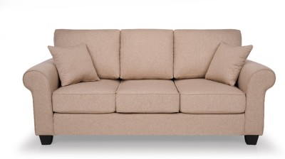 Durian Pure Presley Fabric 3 Seater  Sofa(Finish Color - Pecan Beige, Knock Down)