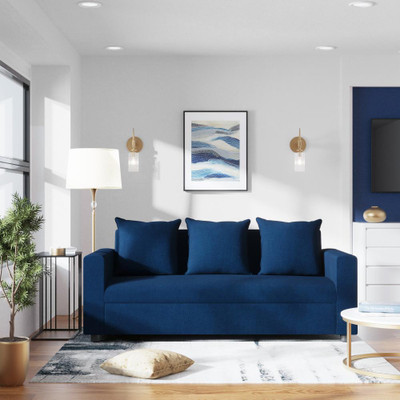Wakefit Fabric 3 Seater  Sofa(Finish Color - Dark Blue, DIY(Do-It-Yourself))