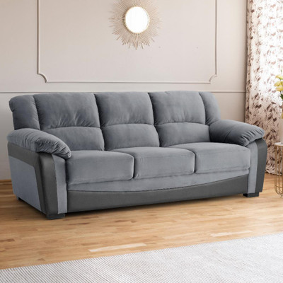 Wakefit Lumara Leather 3 Seater  Sofa(Finish Color - Space Gray and Marbal Gray, Pre-assembled)