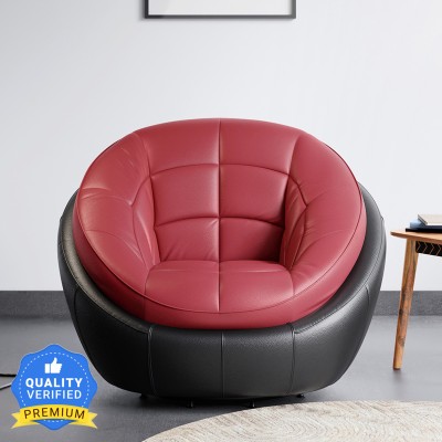Godrej Interio Opulent Advance Leatherette 1 Seater  Sofa(Finish Color - Claret Black, Knock Down)