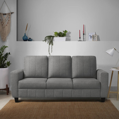 Sleepyhead Bae Fabric 3 Seater  Sofa(Finish Color - Stone Grey, DIY(Do-It-Yourself))