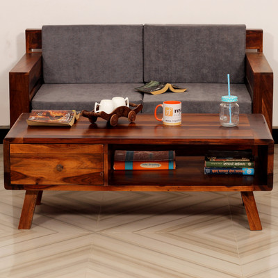 Sheesham Craft MirageMingle Handcrafted Sheesham Wood Sofa- Space-Efficient,Easy Assembly Fabric 2 + 2 Sofa Set(Natural Honey Oak, Knock Down)