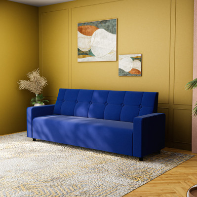 RM HOME Wilson Fabric 3 Seater  Sofa(Finish Color - Blue, DIY(Do-It-Yourself))