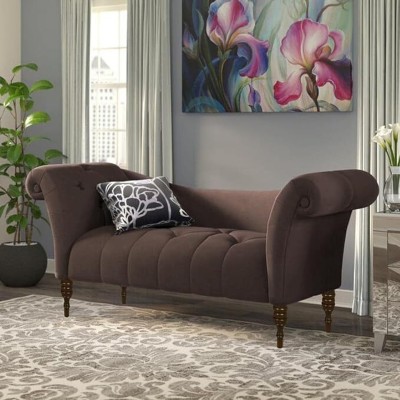 VAS Collection Home Fabric 2 Seater  Sofa(Finish Color - Brown, Pre-assembled)