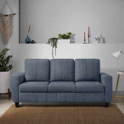 Sleepyhead Bae Fabric 3 Seater  Sofa(Finish Color - Ocean Blue, DIY(Do-It-Yourself))