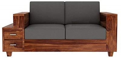 DIVESHIKA ART Sheesham Wood Two Seater Sofa Sectional With Two Storage Drawer For Living Room| Fabric 2 Seater  Sofa(Finish Color - Honey Finish, DIY(Do-It-Yourself))