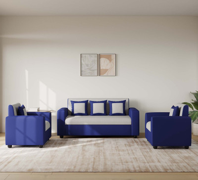 RECLINEX INDIA Emporio Fabric 3 + 1 + 1 Sofa Set(Blue Grey, DIY(Do-It-Yourself))
