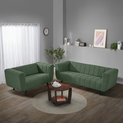 Sleepyhead Kiki Fabric 3 + 2 Sofa Set(Sapling Green, DIY(Do-It-Yourself))