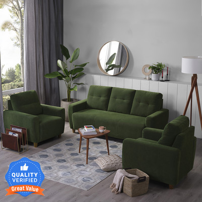 Sleepyhead Yolo Fabric 3 + 1 + 1 Sofa Set(Avocado Green, DIY(Do-It-Yourself))
