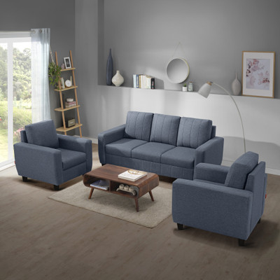 Sleepyhead Bae Fabric 3 + 1 + 1 Sofa Set(Ocean Blue, DIY(Do-It-Yourself))
