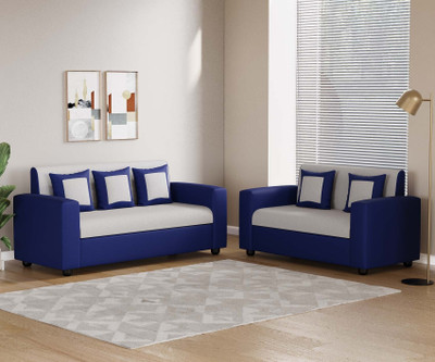 RECLINEX INDIA Emporio Fabric 3 + 2 Sofa Set(Blue, DIY(Do-It-Yourself))