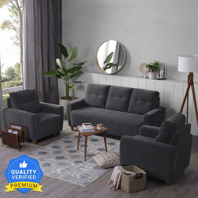 Sleepyhead Yolo Fabric 3 + 1 + 1 Sofa Set(Sesame Grey, DIY(Do-It-Yourself))