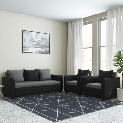 amaz Leather 3 + 2 + 2 Sofa Set(black, DIY(Do-It-Yourself))