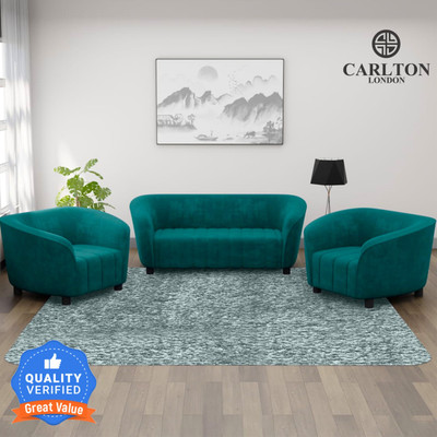 CARLTON LONDON Olivia Fabric 3 + 1 + 1 Sofa Set(Teal, DIY(Do-It-Yourself))