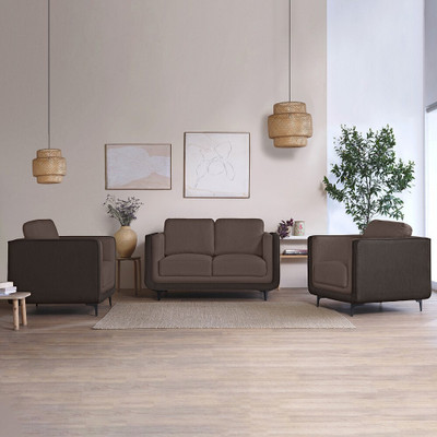 Sleepyhead Mojo Luxury Dual Tone Fabric 2 + 1 + 1 Sofa Set(Crazy Brown, DIY(Do-It-Yourself))