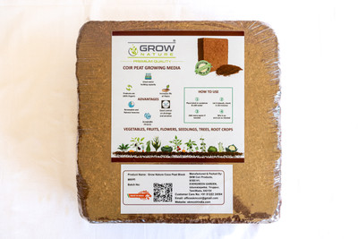 grownature COIR PITH BLOCK 1KG Soil, Manure, Potting Mixture(980 g, Cake)