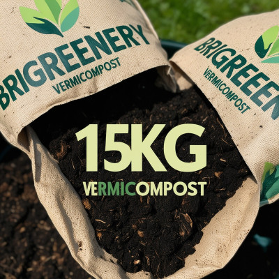 BriGreenery All Purpose Vermicompost for Home Gardening – 15 Kg Manure(15 kg, Powder)