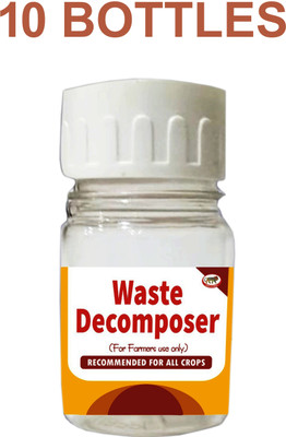 Farmer Friend Waste Decomposer 10 Bottles | WDC Organic Bio Waste for Agriculture, Gardening Potting Mixture(0.3 L, Cake)
