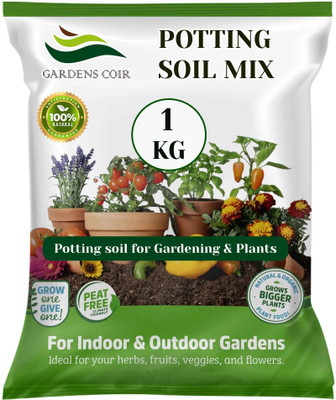 GARDENSCOIR Ready to USE Gardening Potting Soil for Flowering Plants, Vegetables-1 kg Potting Mixture(1 kg, Powder)