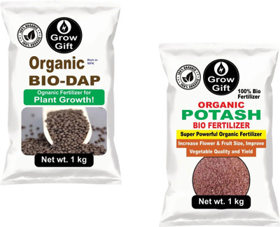 GrowGift Bio DAP and Biopotash Fertilizer for Balanced Nitrogen and Phosphorus for Plants Manure, Fertilizer(2 kg, Granules)