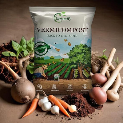 Orgamify Organic Useful Vermicompost Fertilizer, Manure, Soil, Potting Mixture(10 kg, Powder)