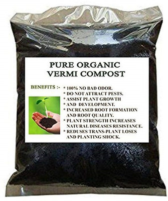 SIDOE XXXL-738 - Vermicast Pure Earthworm Castings Soil Builder - All Natural - 2Kgs Potting Mixture(2 kg, Granules)