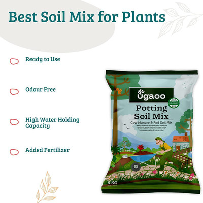 UGAOO Organic Potting Garden Soil Mix for Plants Home Garden Potting Mixture(2 kg, Powder)