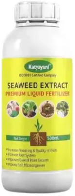 katyayani Premium Seaweed Extract Fertilizer Liquid for All Plants & Home Garden Indoor and Outdoor Promotes Plant Growth Flowering, Fruiting - Keeps Plant Healthy and Greenish with measuring cap Fertilizer Fertilizer(0.5 kg, Liquid)