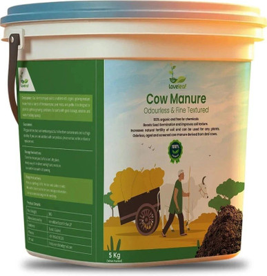 Loveleaf Organic Cow Dung Manure Eco-Friendly & Nutrient-Rich for All Plants, Home Garden Manure(5 kg, Powder)