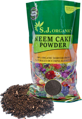 S.J. Organics Neem Cake Pesticide, Manure, Potting Mixture, Fertilizer(900 g, Powder)