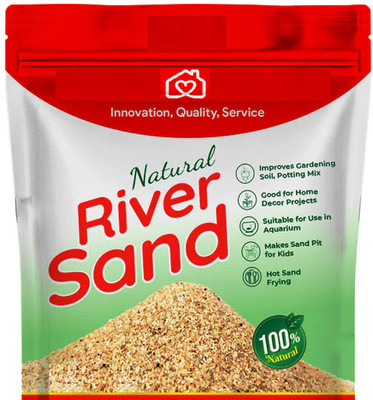 Coirgarden River Sand | Aquarium Sand Substrate | Pure Organic Plants Soil Mix Potting Mixture(1 kg, Granules)