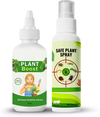 Mitex Plant Boost & Safe Plant Spray Combo | Natural Growth Enhancer & Protector Fertilizer(100 g, Liquid)