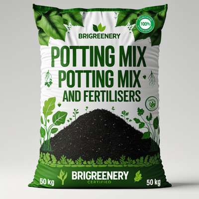 BriGreenery High-Quality Potting Mix 50kg – Improves Aeration & Drainage for Roots Potting Mixture(50 kg, Powder)