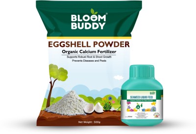 Bloom Buddy Egg Shell Powder + Seaweed Liquid 50ml Fertilizer, Manure, Potting Mixture(600 ml, Liquid)