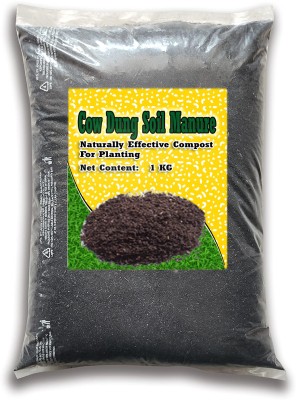 LYRS Cow Dung Soil Manure 1 KG Naturally Effective Compost For Planting - 1 KG Manure(1 kg, Powder)