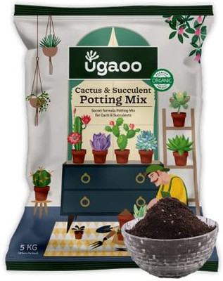 UGAOO Cactus and Succulents Potting Soil Mix for Plants Soil(5 kg, Powder)